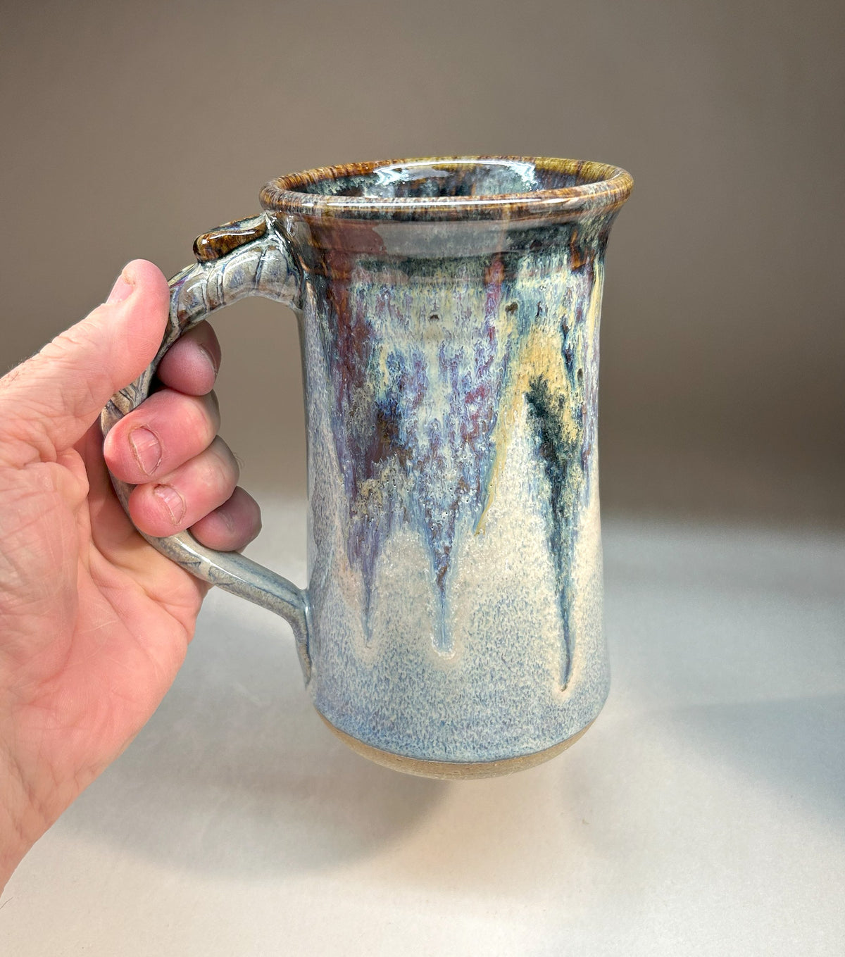 Extra Large Pottery Mug - Perfect for Tea Drinker