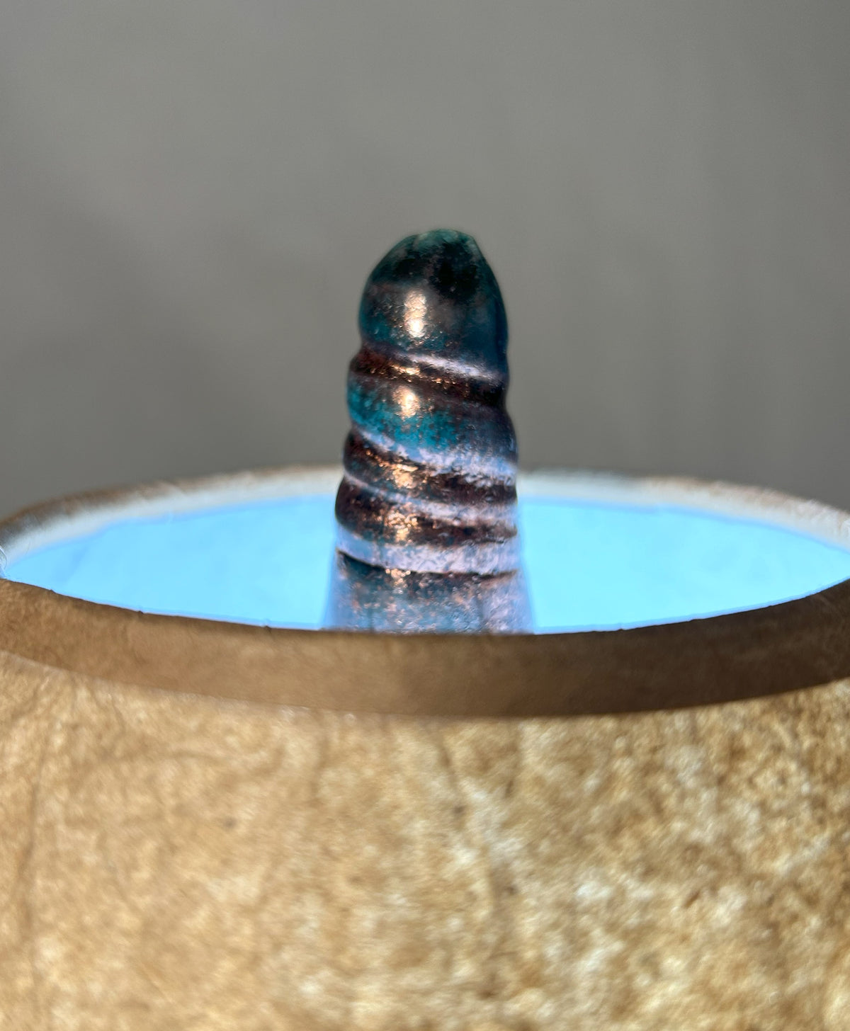 Handmade Pottery with Cobalt Blue Glaze - Handmade finial