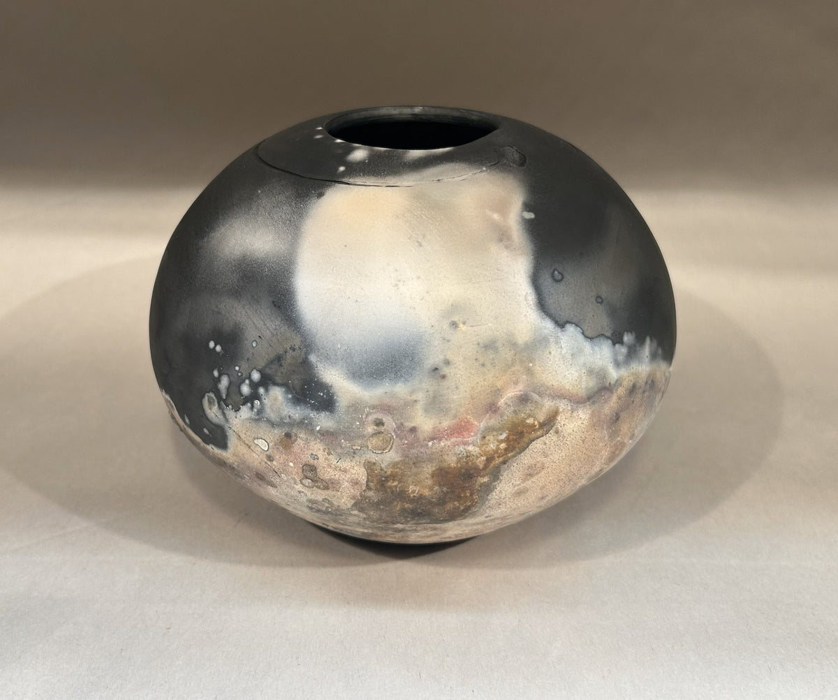 Pit-Fired Pottery Vase — Organic, Earth-Crafted Art