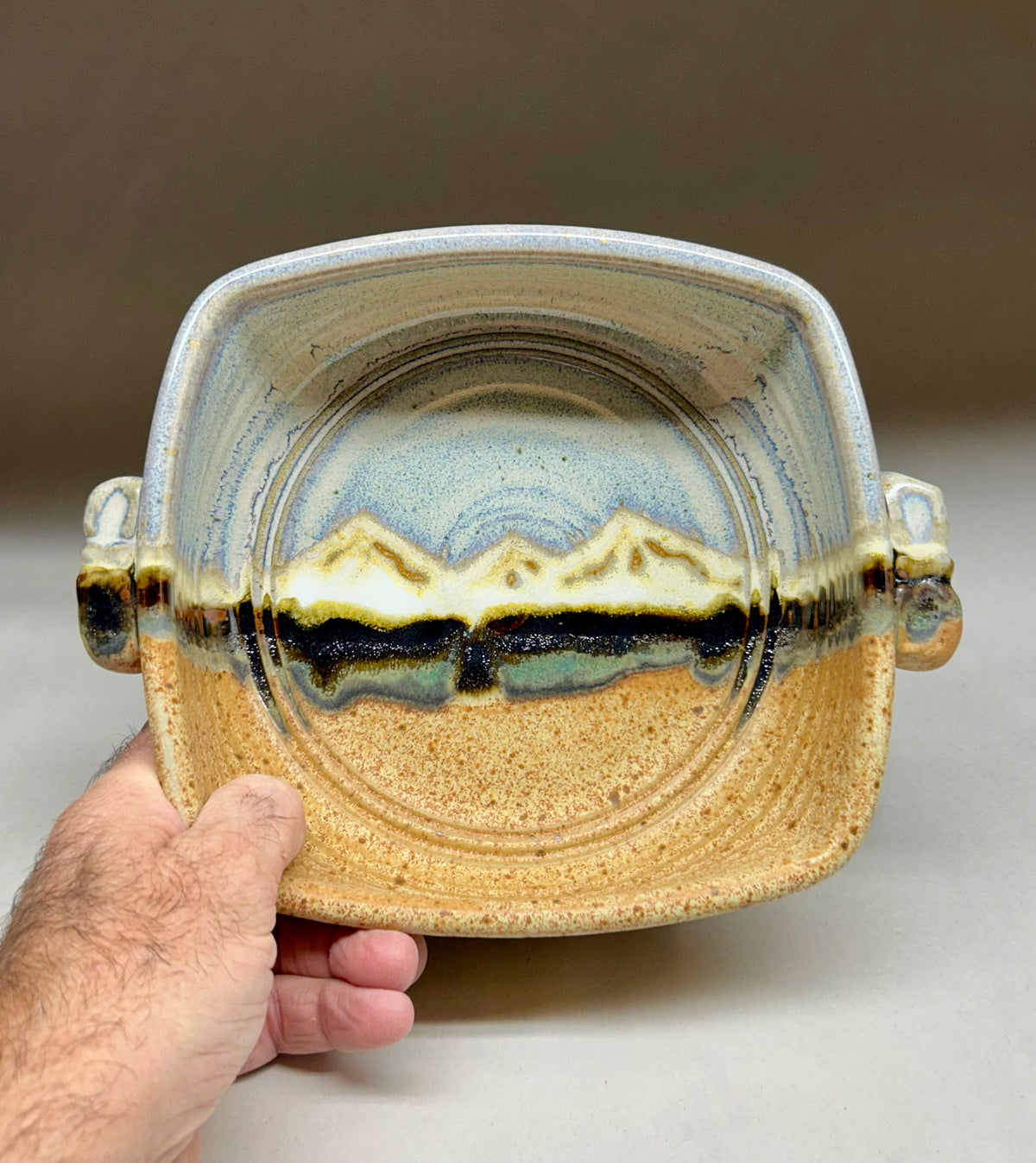 Handmade Pottery Baking Dish with Handles