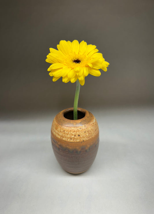 Pottery Vase with pin frog - Made in Oregon - Ikebana