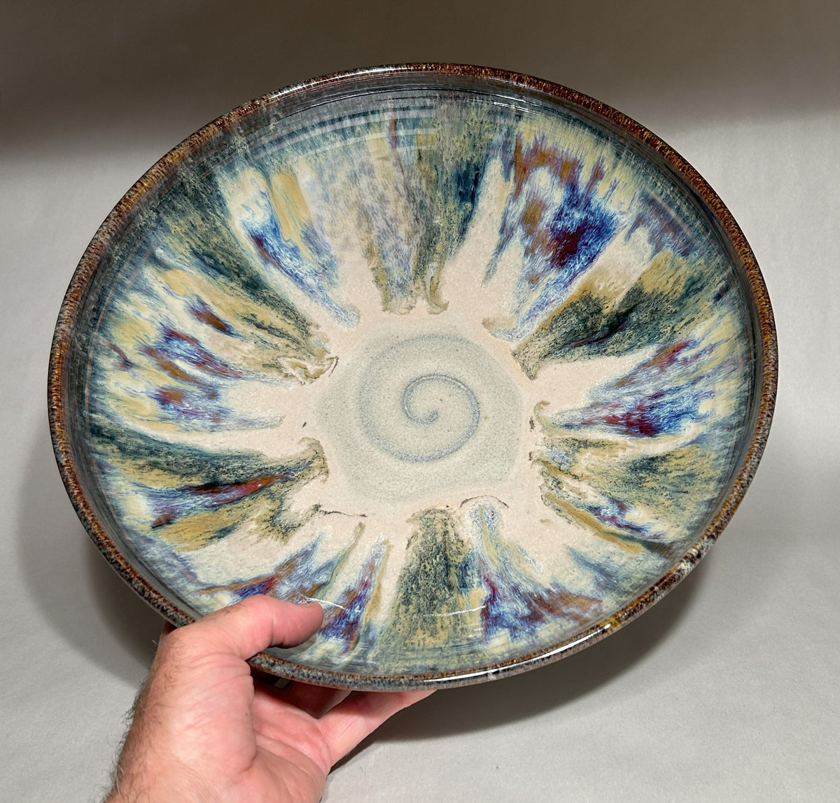 Extra Large Handmade Pottery Serving Bowl - A beautiful accent for your dining room table!