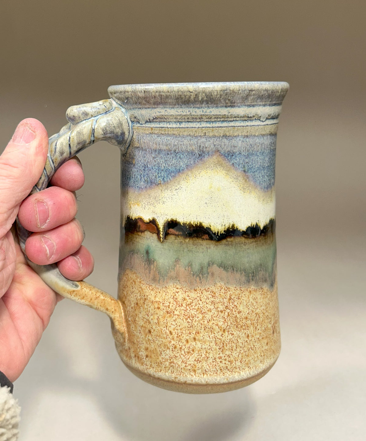 Extra Large Pottery Mug – Perfect for Coffee, Tea, and More