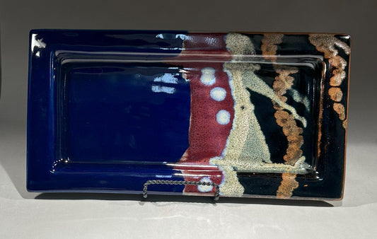 Handmade Rectangle Pottery Platter – Rustic Ceramic Serving Tray for Entertaining and Home Decor