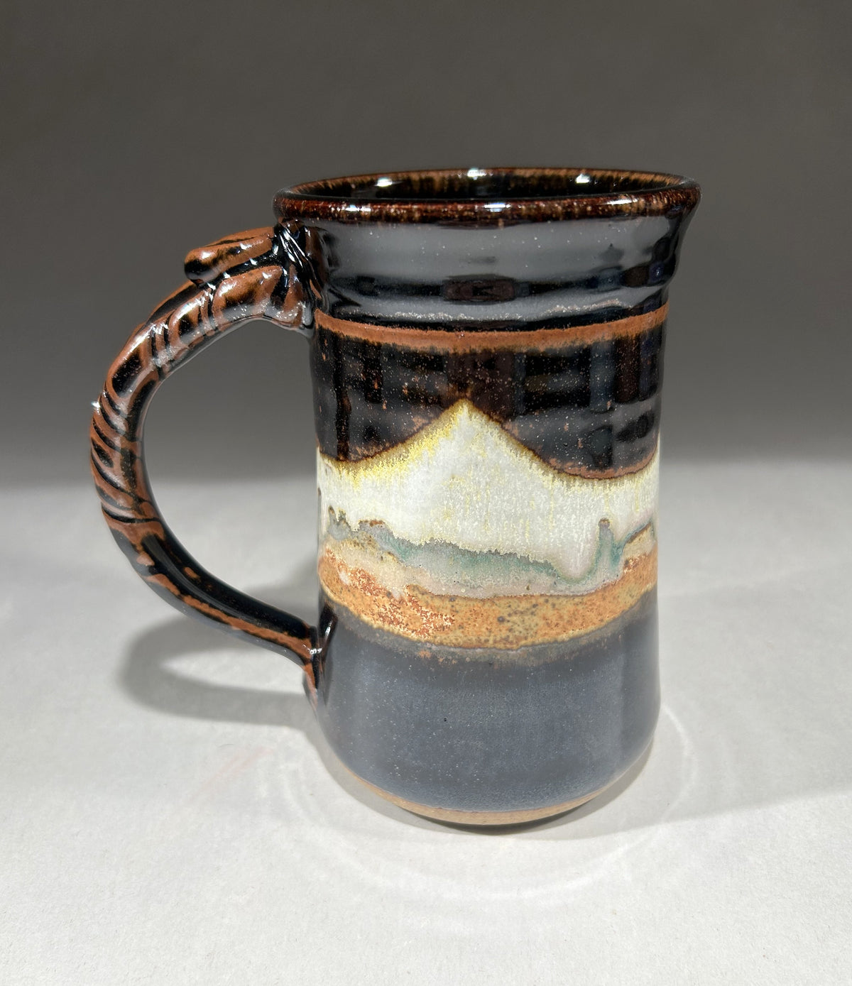 Pottery mug with Midnight Mountain glaze