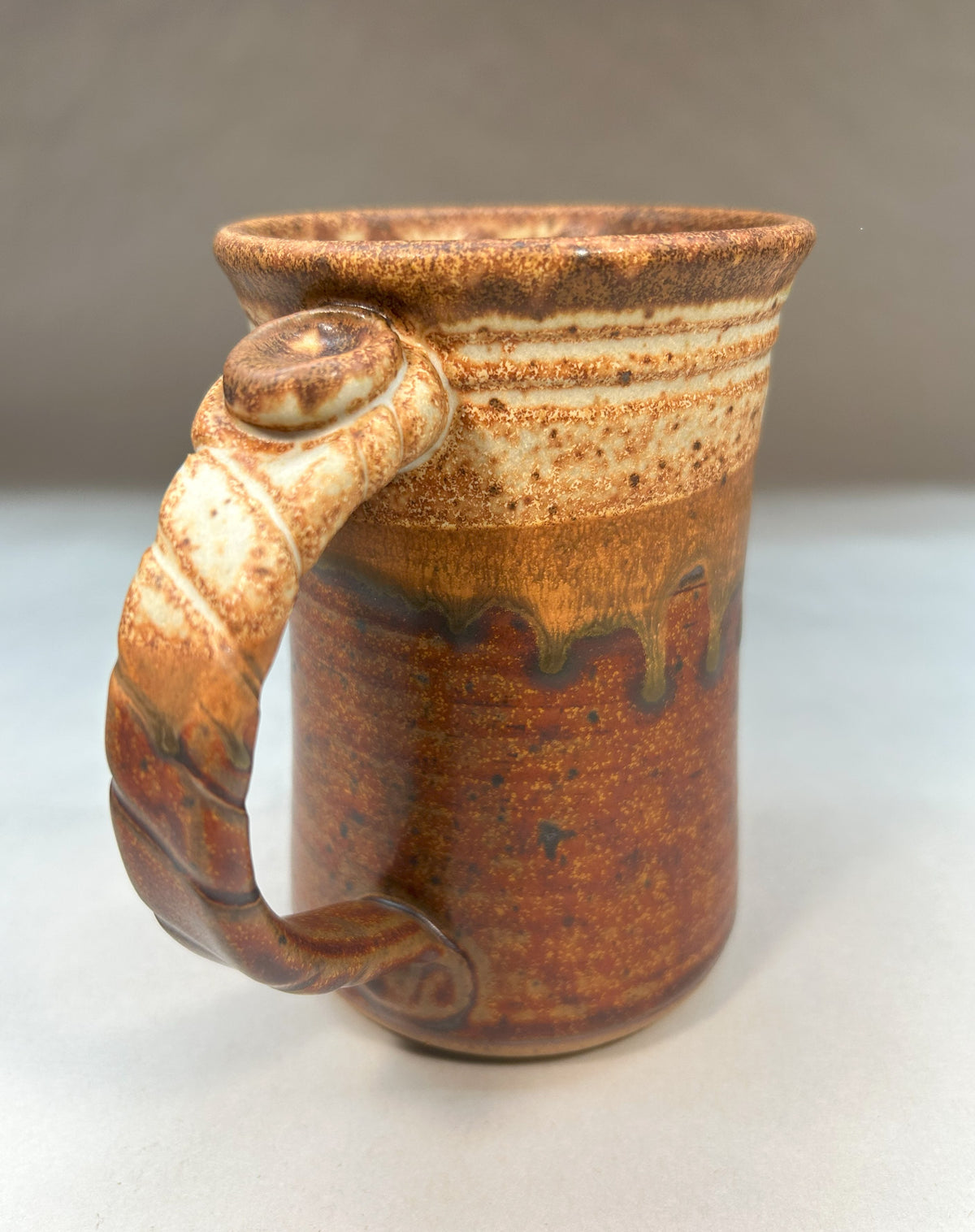 Handmade Pottery Mug with Shaner Red Glaze – Ceramic Coffee Mug
