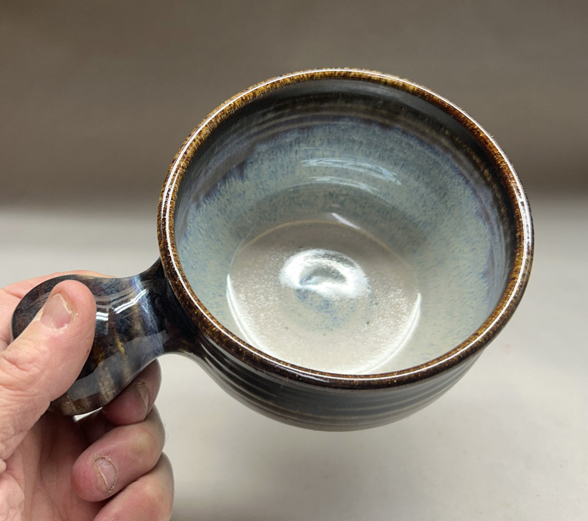 Handmade Pottery Soup Bowl with Knob Handle - Pottery Gift Idea