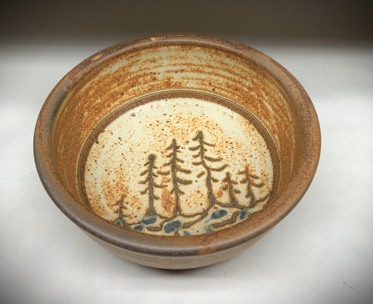 Handmade Pottery Dog Bowl - Extra thick and heavy