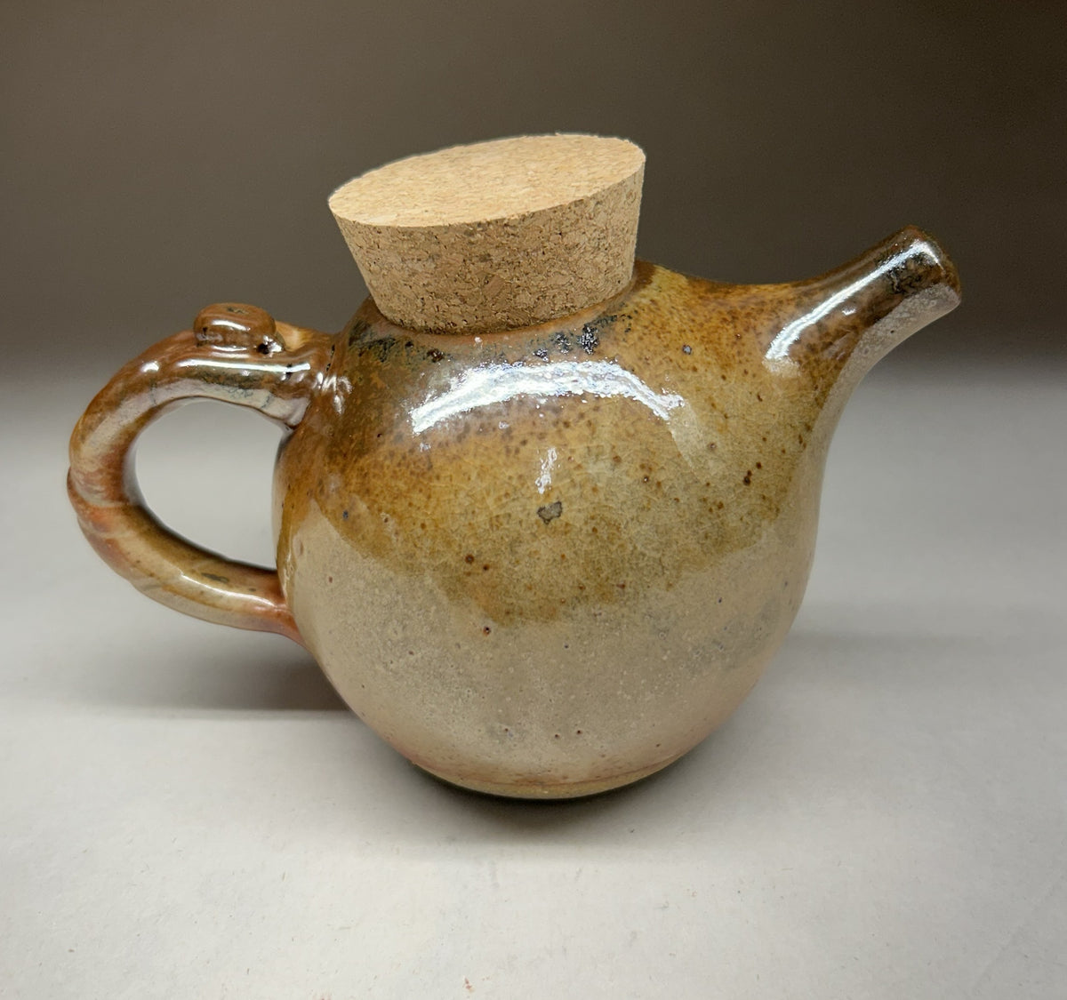 Handmade Pottery Oil Dispenser – Perfect for Soy Sauce, Vinegar, Olive Oil & Maple Syrup