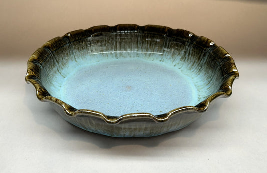 Handmade Pottery Pie Plate – Perfect for Baking Serving