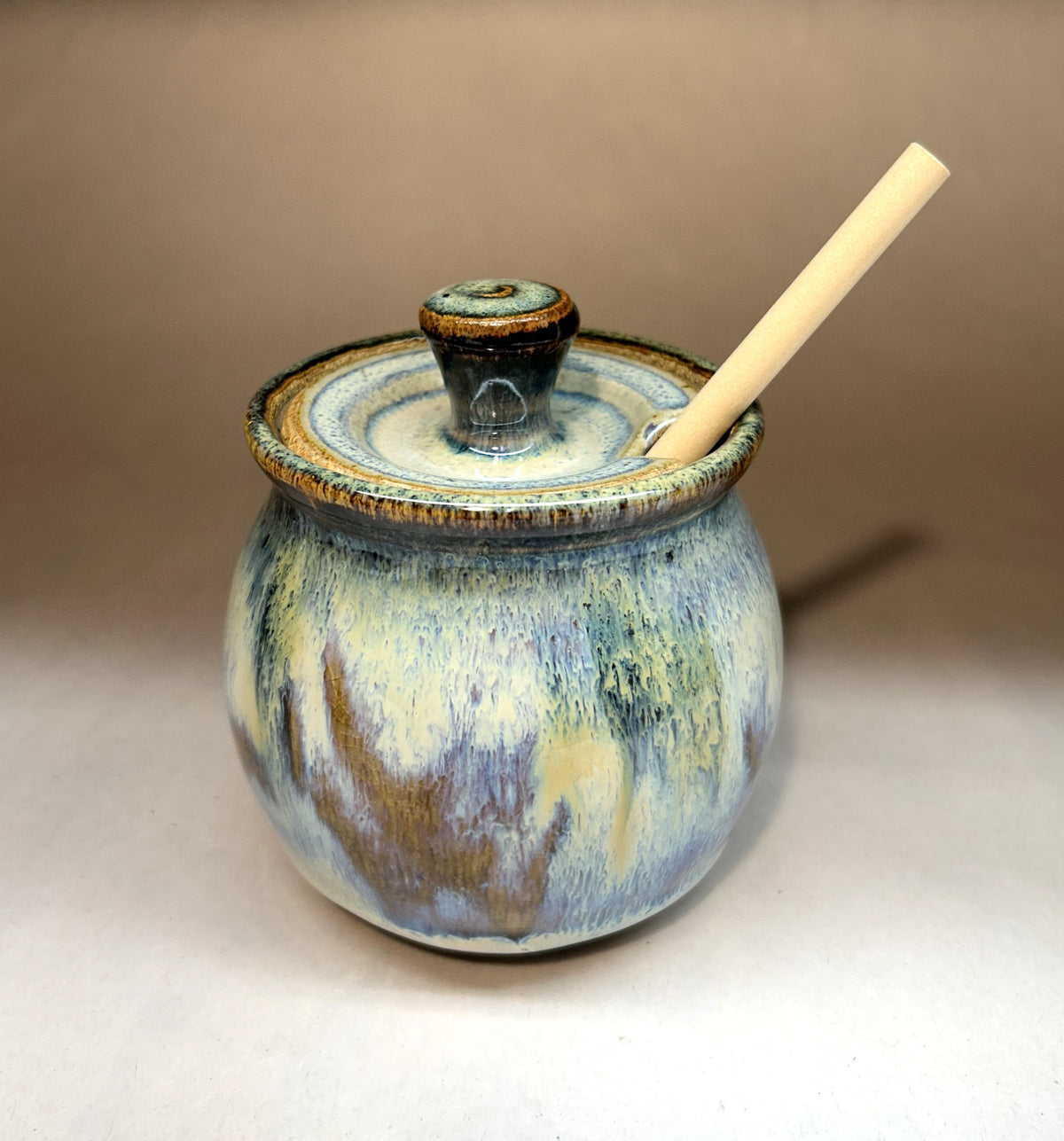 Handmade Pottery Honey Pot – Artisan Ceramic Kitchenware - Everything Glaze