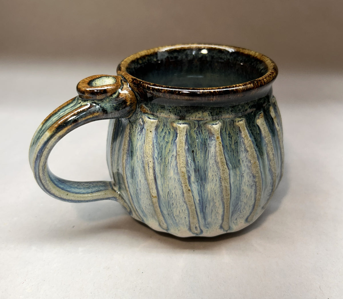 Faceted Handmade Artisan Pottery Mug