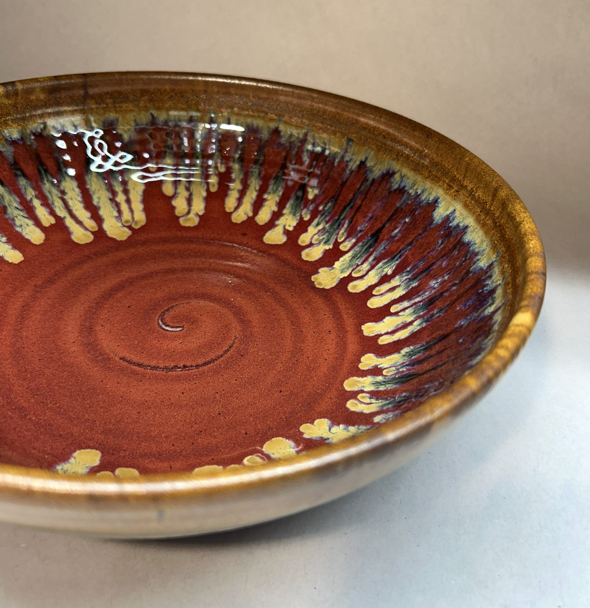 Handcrafted Copper Red Pottery Bowl – Perfect for Serving & Entertaining