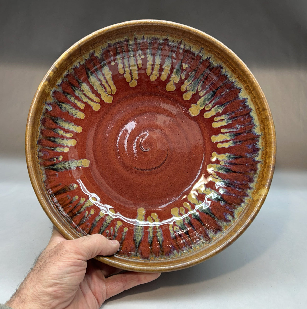 Handcrafted Copper Red Pottery Bowl – Perfect for Serving & Entertaining