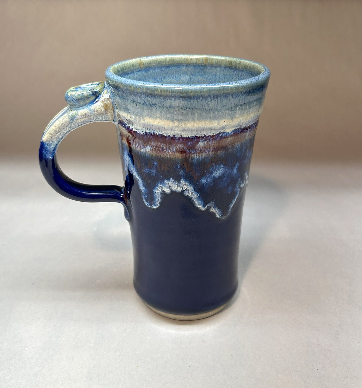 Handmade Pottery Car Mug – Cup Holder Friendly Travel Mug