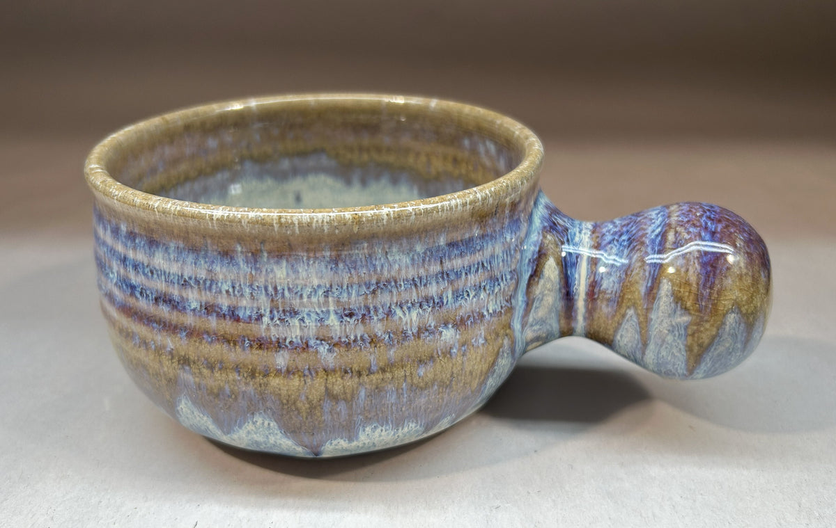 Handmade Pottery Soup Bowl with knob handle - Great for soups and stews