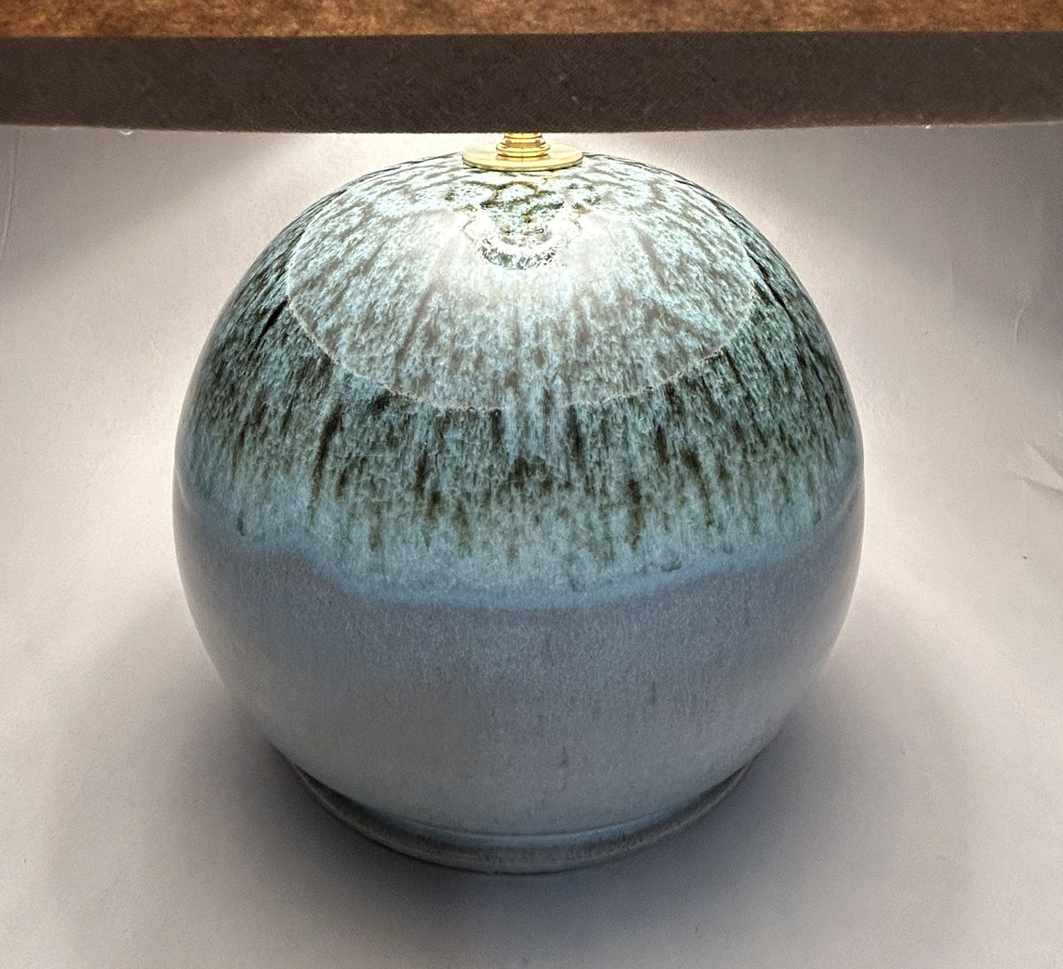 Handmade Pottery Lamp with Natural Ash Glaze – Unique Ceramic Lighting for Home Décor
