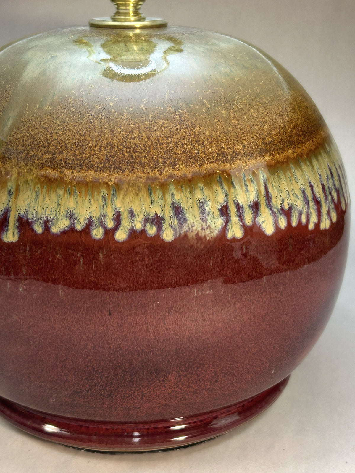 Copper Red Lamp - Handmade Pottery