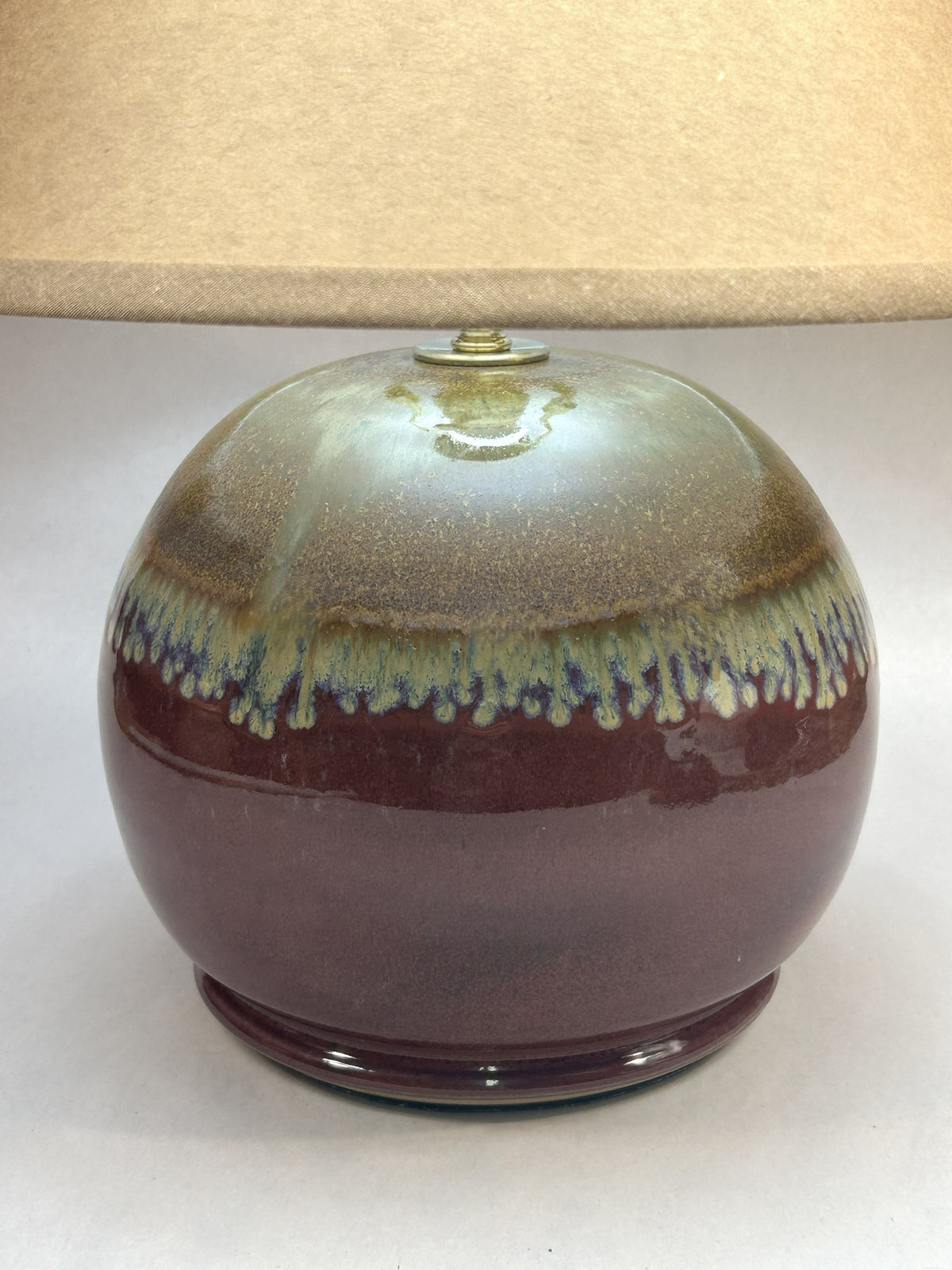 Copper Red Lamp - Handmade Pottery