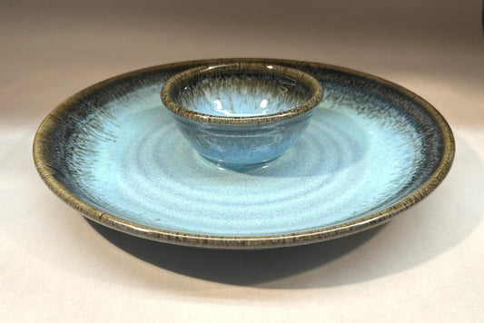 Handcrafted Pottery Chip and Dip - The perfect Party Platter